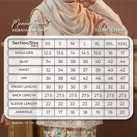 (TOP ONLY) Kebaya Rafidah