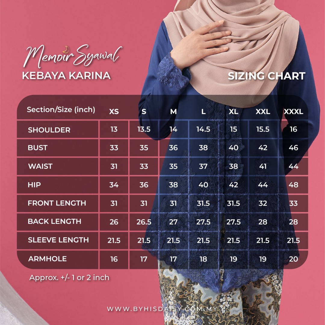 (TOP ONLY) Kebaya Karina