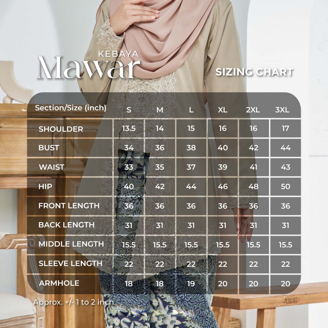 (TOP ONLY) Kebaya Mawar 3.0