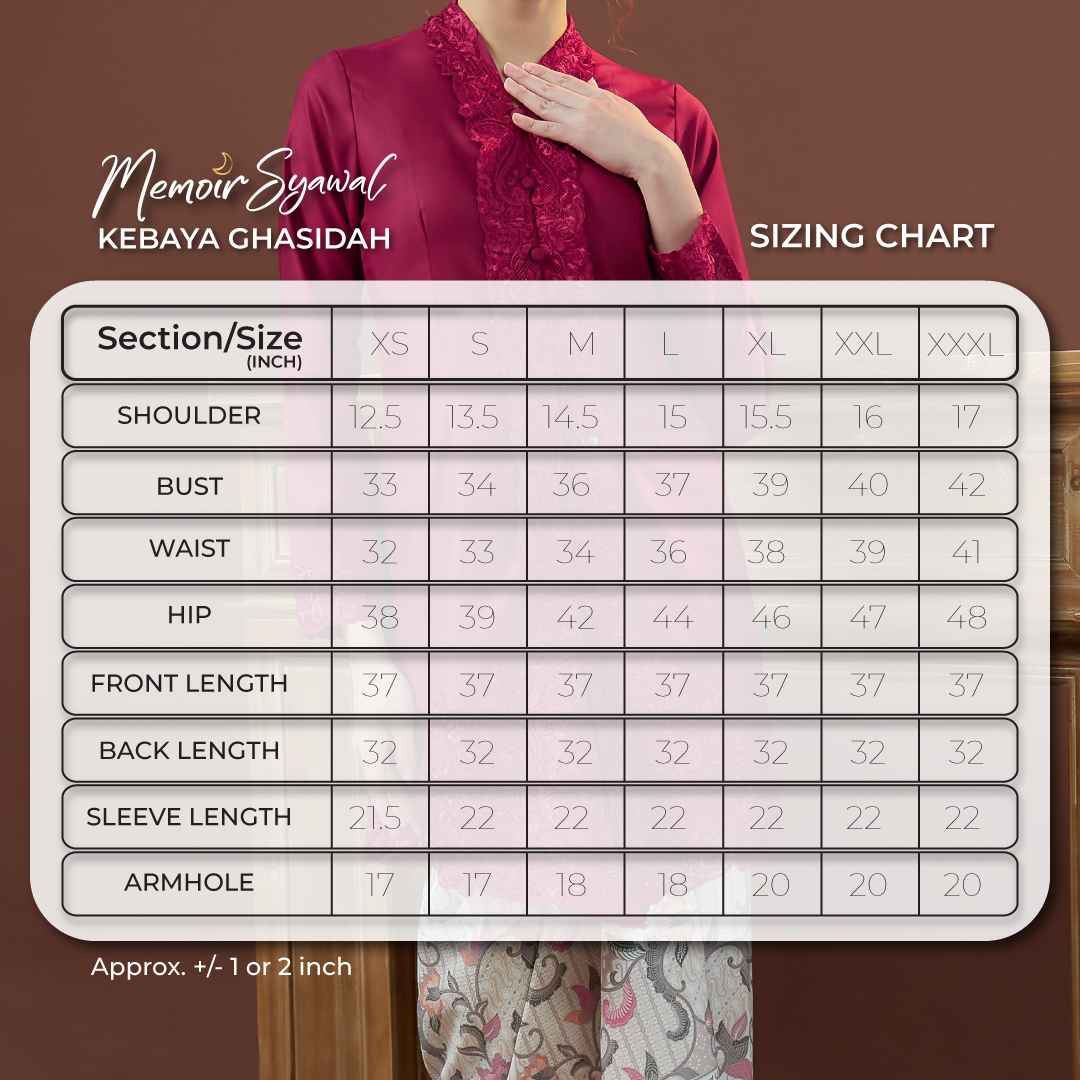 (TOP ONLY) Kebaya Ghasidah