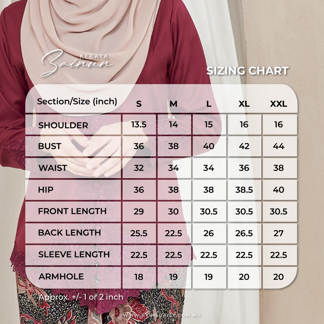 (TOP) Kebaya Zainun Black - NEW