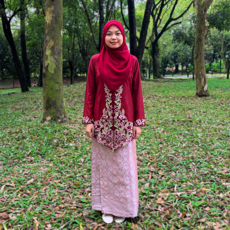 (SET) Kebaya Elisha Merah Sagu ( Free Shipping )