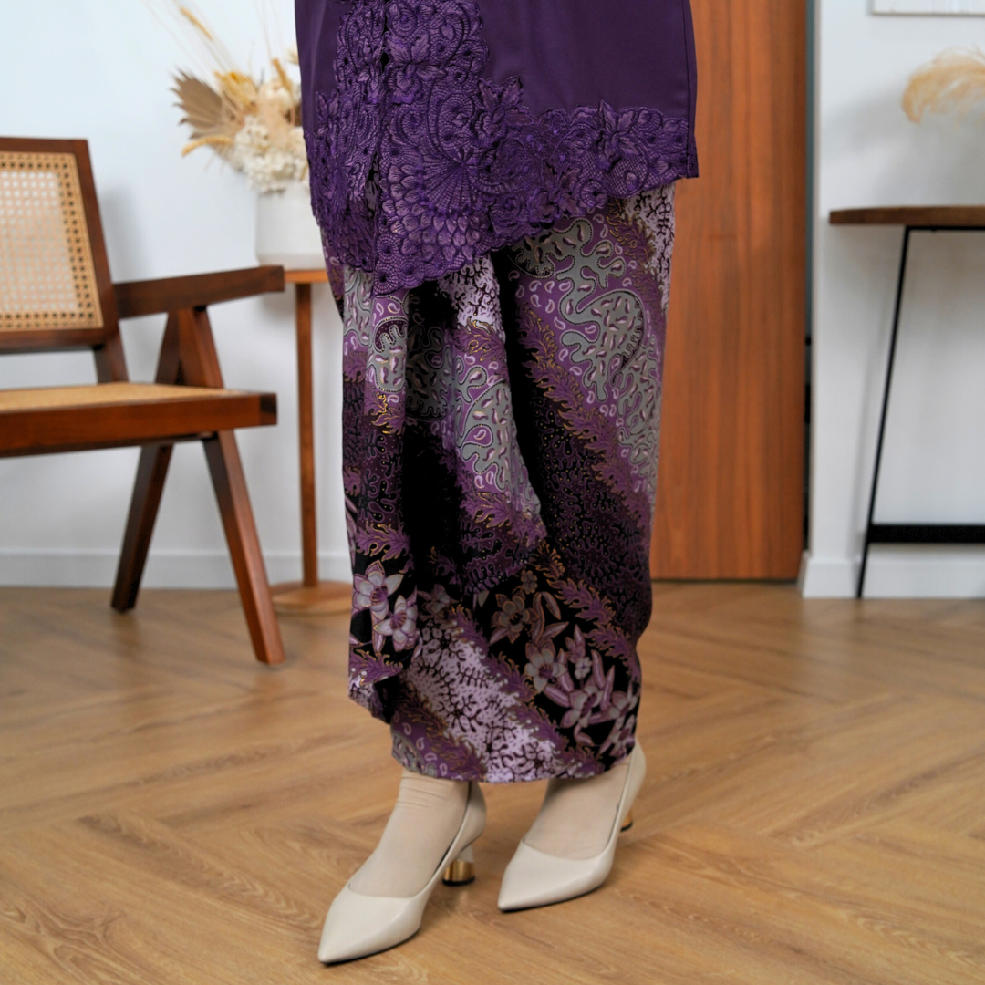 (SET) Kebaya Mekar Purple Petra X Pario Laila Purple (FREE SHIPPING)