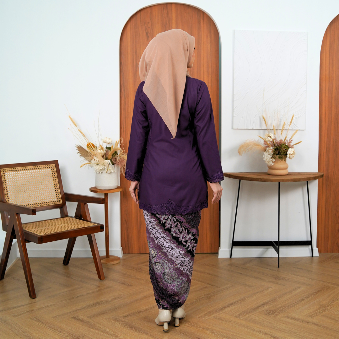 (SET) Kebaya Mekar Purple Petra X Pario Laila Purple (FREE SHIPPING)