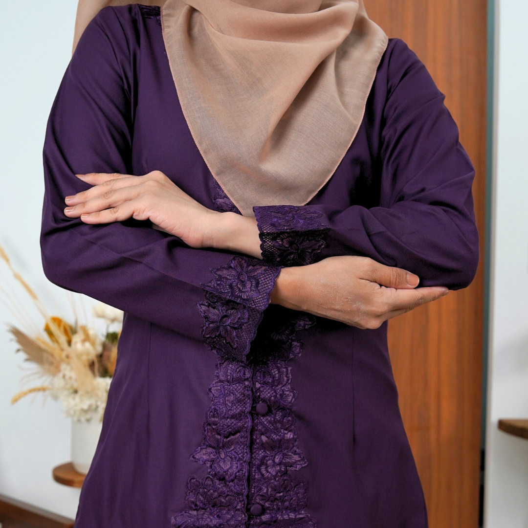 (SET) Kebaya Mekar Purple Petra X Pario Laila Purple (FREE SHIPPING)