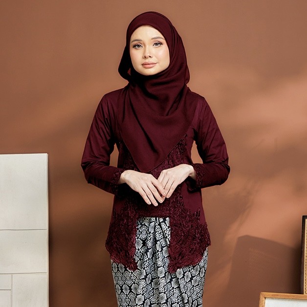 (TOP ONLY) Mustika Burgundy