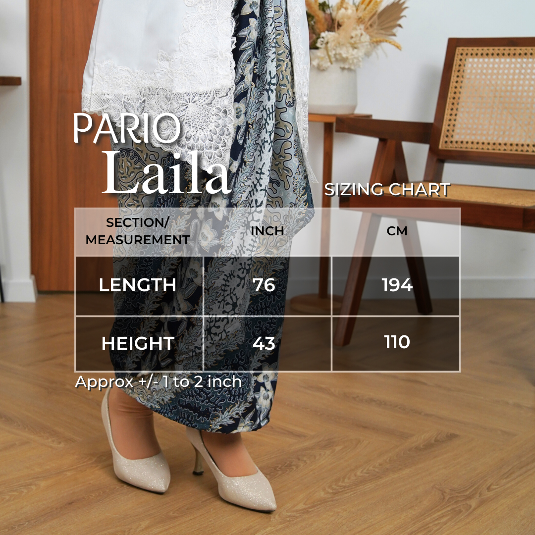 (SET) Kebaya Mekar White Lily X Pario Laila Black (FREE SHIPPING)