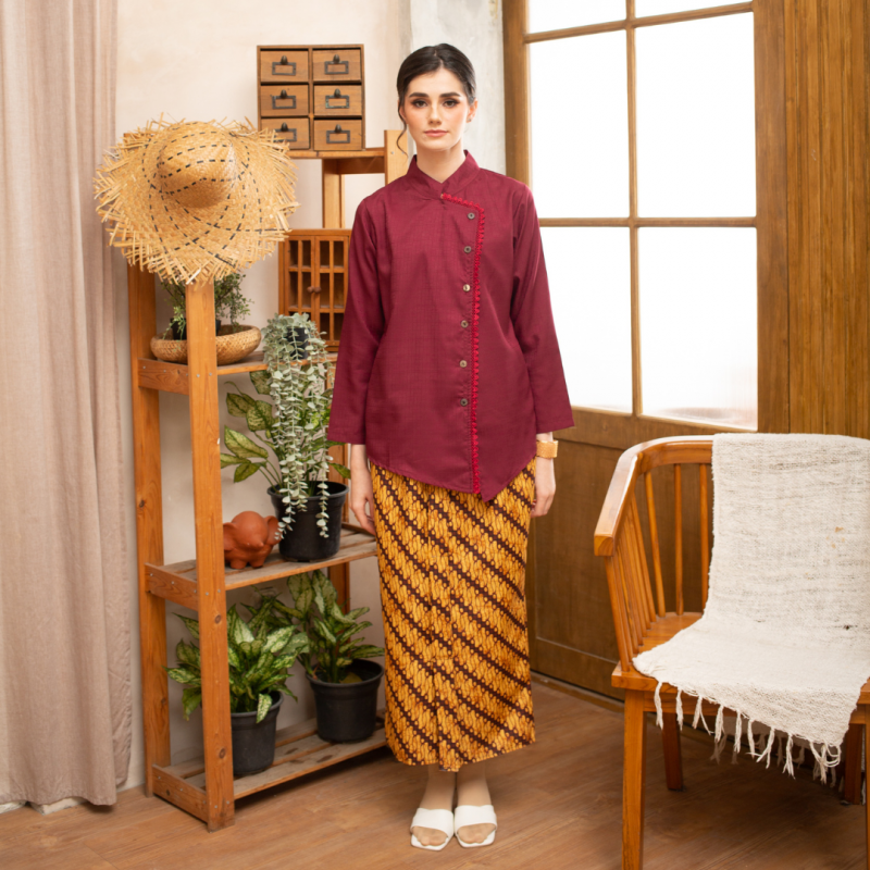 (SET) KEBAYA JAGGAN DIAN MAWAR (FREE SHIPPING)