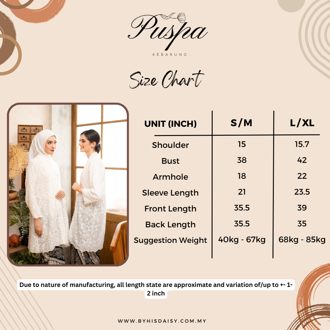 SET Kebarung Puspa Suci White (FREE SHIPPING)