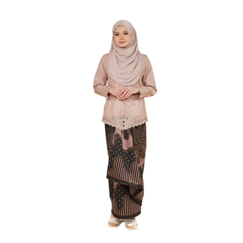 (SET) Kebaya Zainun Nude X Pario Rita Taupe