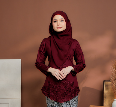(TOP ONLY) Mahsuri Burgundy