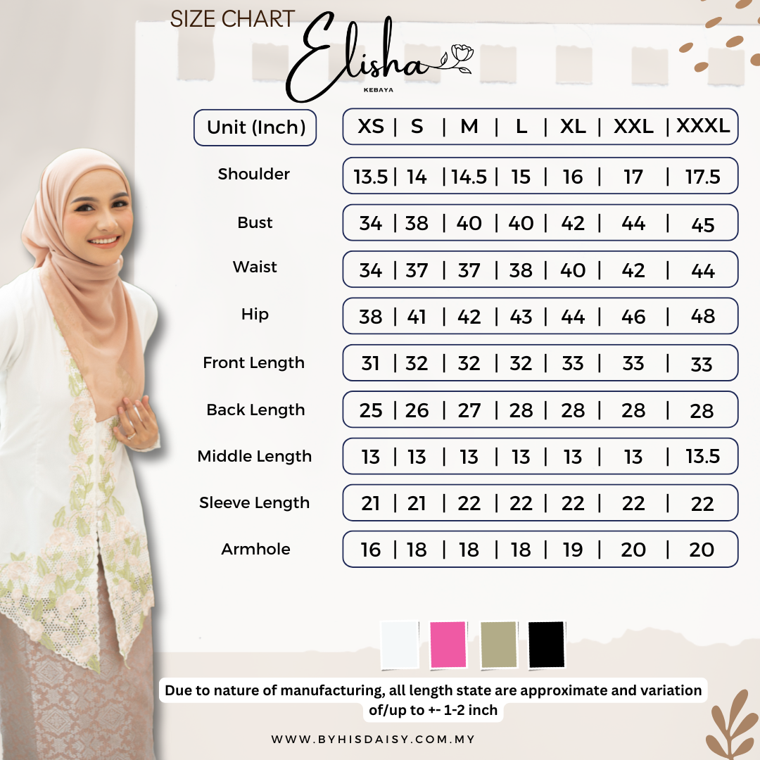 (SET) Kebaya Elisha Merah Sagu ( Free Shipping )